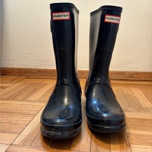 Hunter Glossy Black Boots